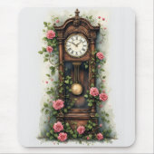 Antike Ivy Rose Standuhr Mousepad (Vorne)