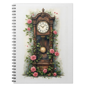 Antike Ivy Rose Standuhr Notizblock