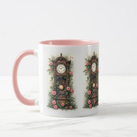 Antike Ivy Rose Standuhr Tasse (Links)