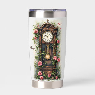 Antike Ivy Rose Standuhr Thermobecher