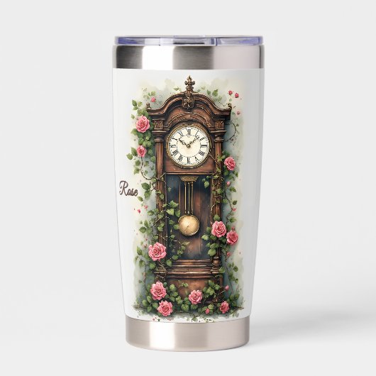 Antike Ivy Rose Standuhr Thermobecher (Vorderseite)