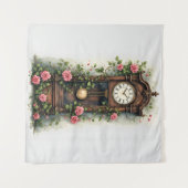 Antike Ivy Rose Standuhr Wandteppich (Vorderseite (Horizontal))