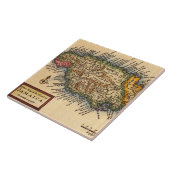 Antike Jamaika-Karte Fliese (Seite)