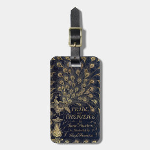 Antike Jane Austen Pride and Prejudice Peacock Gepäckanhänger