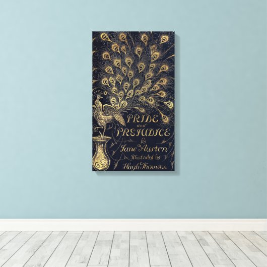 Antike Jane Austen Pride and Prejudice Peacock Leinwanddruck (Insitu (Holzboden))