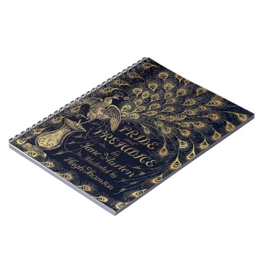 Antike Jane Austen Pride and Prejudice Peacock Notizblock (Linke Seite)
