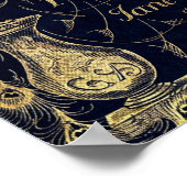 Antike Jane Austen Pride and Prejudice Peacock Poster (Ecke)