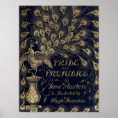 Antike Jane Austen Pride and Prejudice Peacock Poster (Vorne)