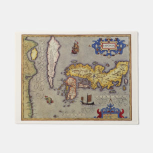 Antike Japan-Karte von Mercator und Hondius Fußmatte