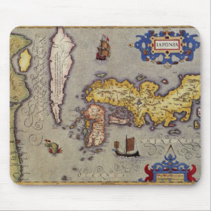 Antike Japan-Karte von Mercator und Hondius Mousepad