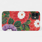 Antike Japanisch Brocade Deep Red Case-Mate iPhone Hülle (Rückseite (Horizontal))