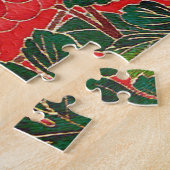 Antike Japanisch Brocade Deep Red Puzzle (Seite)