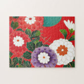 Antike Japanisch Brocade Deep Red Puzzle (Horizontal)