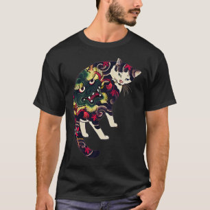 Antike japanische Holzblock-Druckkiste mit Blume T T-Shirt