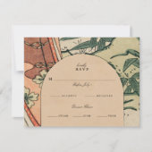 Antike japanische Kimono Bamboo Hochzeit RSVP Karte (Vorderseite)