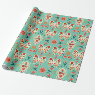antike Käfer und Schmetterlinge Geschenkpapier