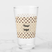 Antike Kaffebohnen und Lavendel nahtloses Muster Glas (Rückseite)