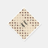 Antike Kaffebohnen und Lavendel nahtloses Muster Serviette (Ecke)