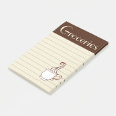 Antike Kaffee Einkaufsliste Post It Notizen (angewinkelt)