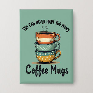 Antike Kaffee-Liebhaber Rustikale Café-Ästhetik-Ku Button