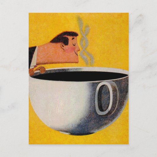 Antike Kaffee-Werbung Postkarte (Vorderseite)