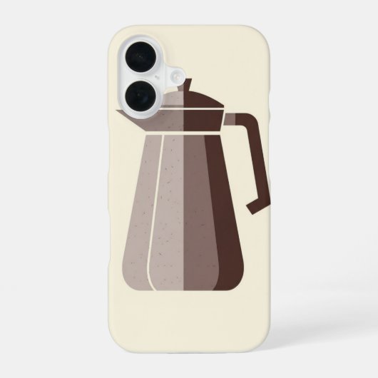 Antike Kaffeekanne iPhone 16 Hülle (Rückseite)