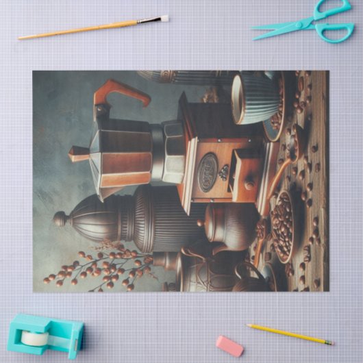 Antike Kaffeemaschinen Seidenpapier (Basteln)