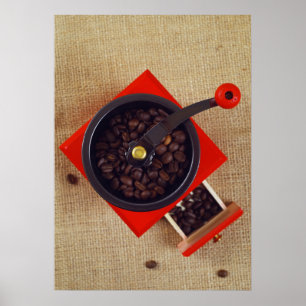 Antike Kaffeemühle Poster