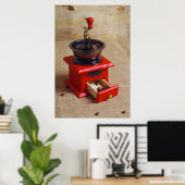 Antike Kaffeemühle Poster (Heimbüro)