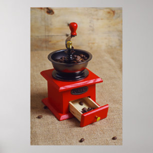 Antike Kaffeemühle Poster