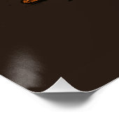 Antike Kaffeetasse mit Kaffeebohnen | Gemütlicher Poster (Ecke)