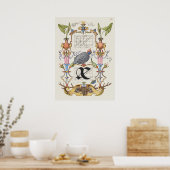 Antike Kalligrafie Poster (Küche)