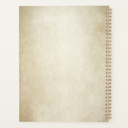 Antike Kalligrafie Text botanische Abbildung Planer (Rückseite)