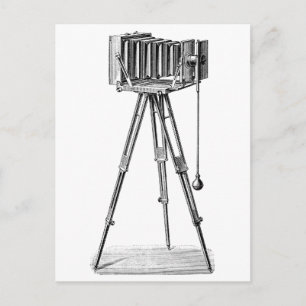 Antike Kamera - Alte Kameras Fotografie Schwarz Postkarte