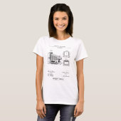 antike Kamera Blaupause Patentdesign. T-Shirt (Vorne ganz)