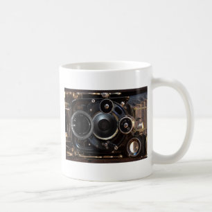 Antike Kamera Fotografie Vintage-Objektiv Film Kaffeetasse