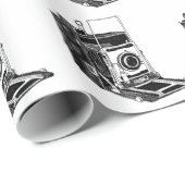 Antike Kamera Geschenkpapier (Rolleneckpunkt)