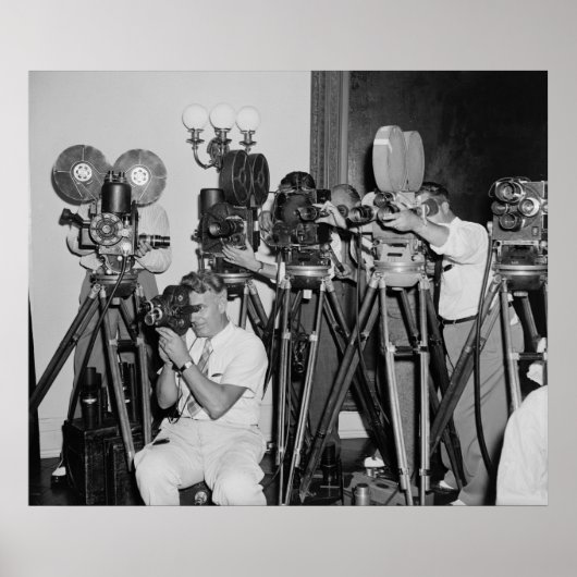 Antike Kameras im Weißen Haus der 30er Jahre Poster (Vorne)