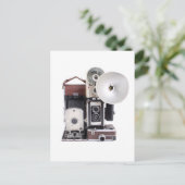 Antike Kameras Postkarte (Stehend Vorderseite)