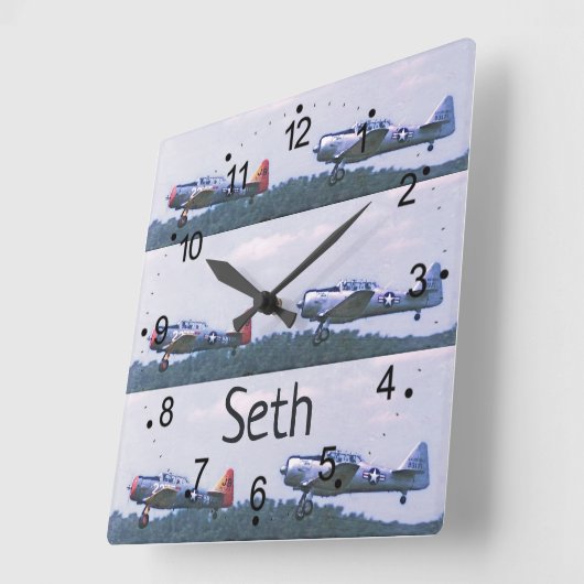 Antike Kampfflugzeuge rückwärts-Platz Uhr (Winkel)