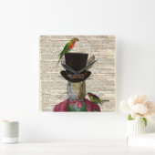 Antike Kaninchen-Buch-Seite geänderte Wanduhr (Zuhause)