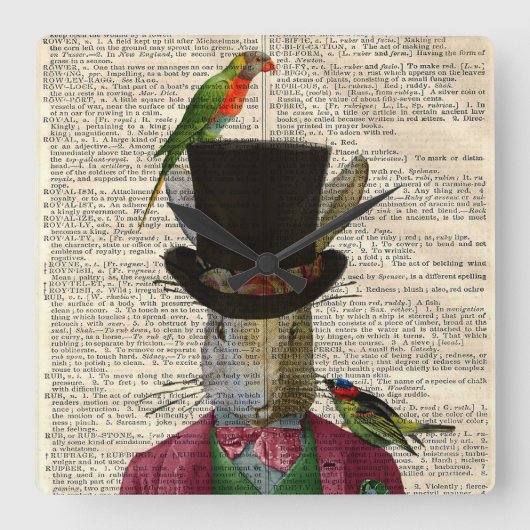 Antike Kaninchen-Buch-Seite geänderte Wanduhr (Vorderseite)