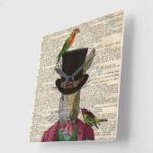 Antike Kaninchen-Buch-Seite geänderte Wanduhr (Winkel)