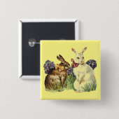 Antike Kaninchen Button (Vorne & Hinten)