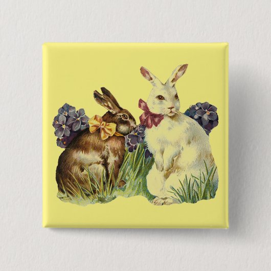 Antike Kaninchen Button (Vorderseite)