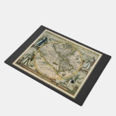 Antike Karte, 1596, America Sive Novus Orbis Fußmatte (Schrägansicht)