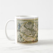 Antike Karte, 1596, America Sive Novus Orbis Kaffeetasse (Links)