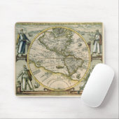 Antike Karte, 1596, America Sive Novus Orbis Mousepad (Mit Mouse)