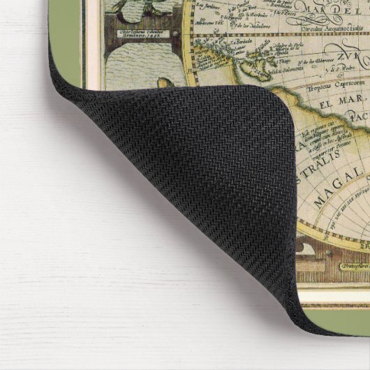 Antike Karte, 1596, America Sive Novus Orbis Mousepad (Ecke)