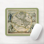 Antike Karte, 1596, America Sive Novus Orbis Mousepad (Mit Mouse)
